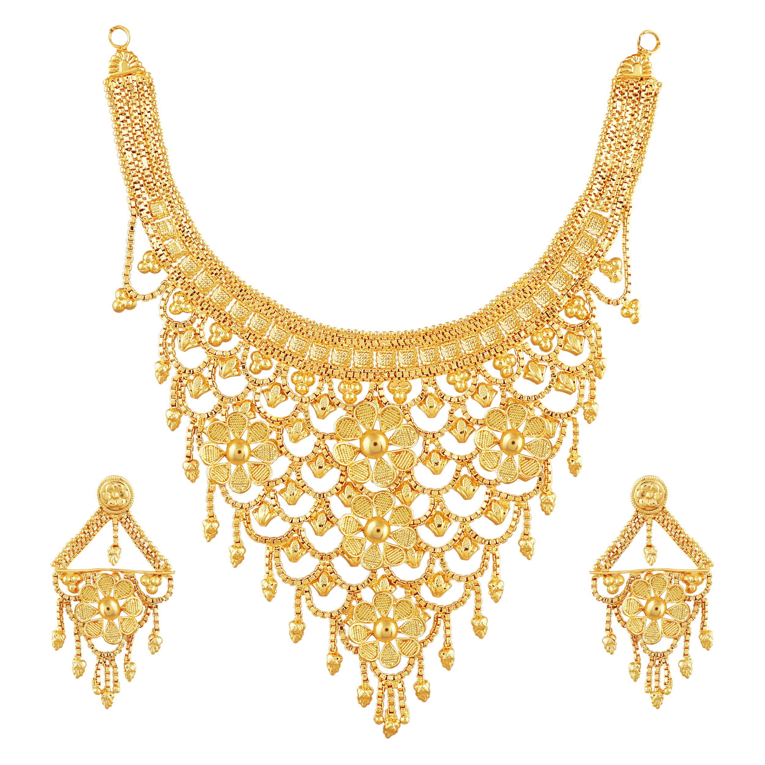 Mansiyaorange One Gram Gold Floral Choker Jwelery/jwellery/jualry Necklace Jewelry Set For Women (4.5 Inch Wide 5.5 Long) (B08KT4DQ1W) Amazon Price History, Amazon Price Tracker