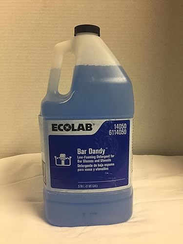 Ecolab Bar Dandy - Detergente para platos para vasos y utensilios de bar, 1 galón
