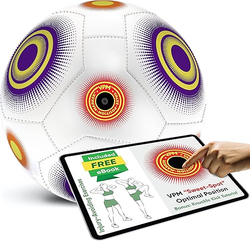 Miniatura 2 de Millenti Balón de fútbol de entrenamiento de equipo, tamaño 5, color blanco y morado, diseño de alta visibilidad y fácil de seguir (blanco y