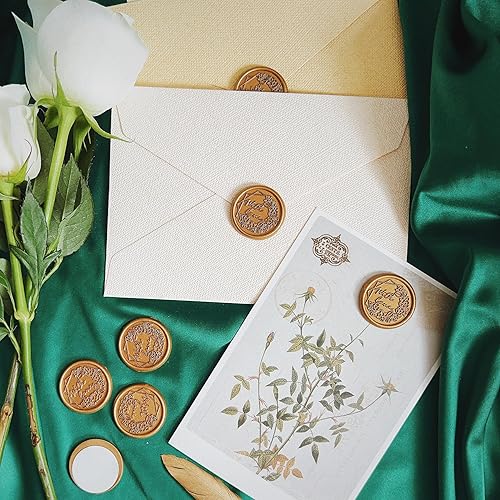 Miniatura 3 de Adhesivos de sello de cera retro, autoadhesivos, para invitaciones para despedida de soltera, fiesta de compromiso, día de San Valentín, envolturas