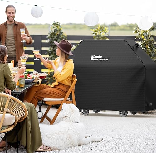 Miniatura 7 de Simple Houseware Cubierta impermeable para parrilla de gas resistente de 64 pulgadas, poliéster resistente a la intemperie