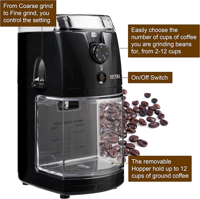 Amazon.com: Secura Electric Burr Coffee 