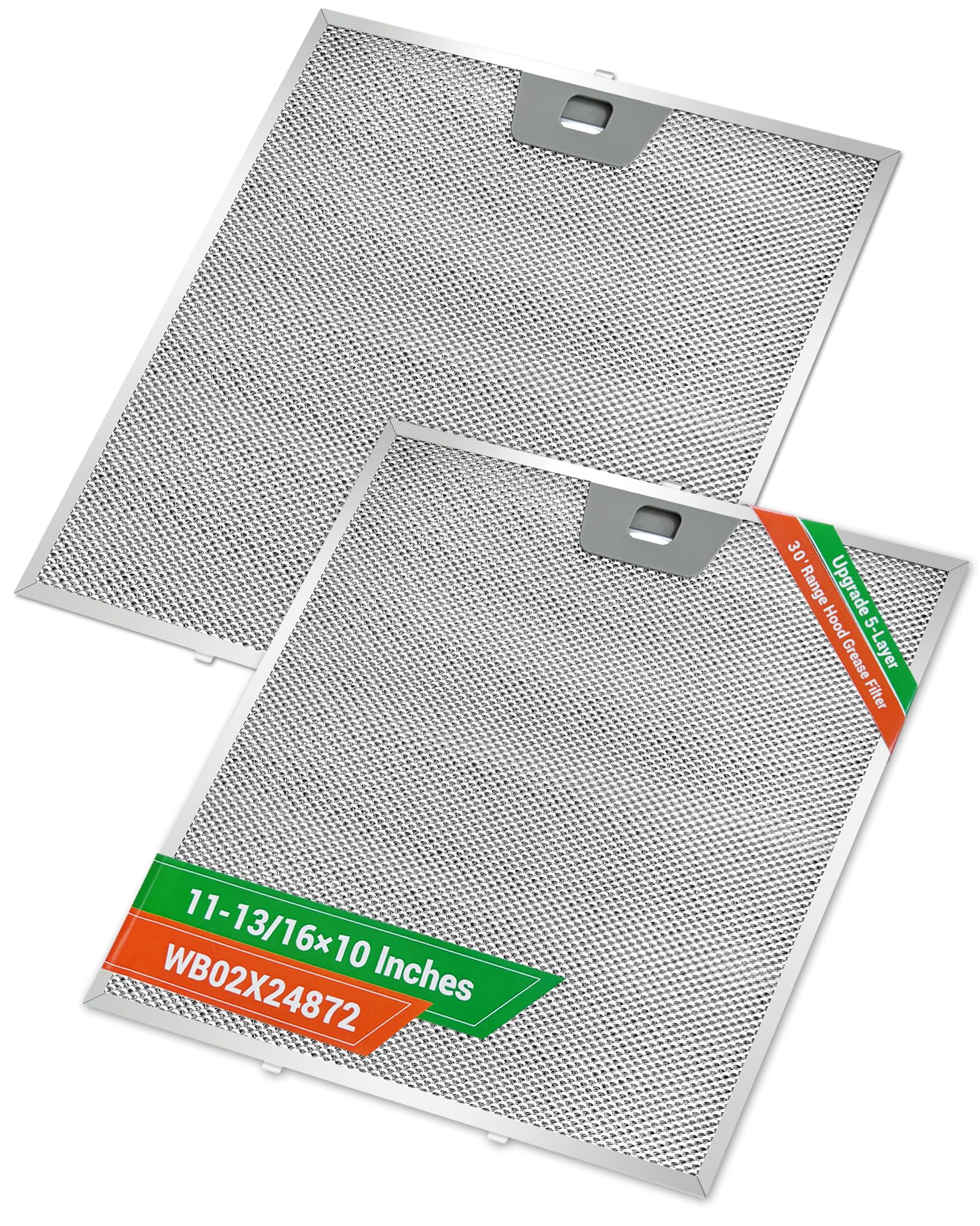 2 filtros de grasa para campana extractora WB02X24872 compatibles con GE JVW5301EJ1ES JVW5301SJ1SS JVW5301BJ1TS JVW5301FJ1DS JVW5301EJ2ES, aproximadamente 11-7/8 x 11-7/8 pulgadas