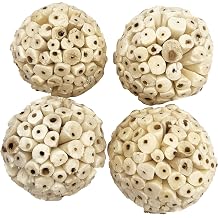 Small Sola Balls for Birds, 4 Pack - Natural Foraging & Shredding Foot Toys