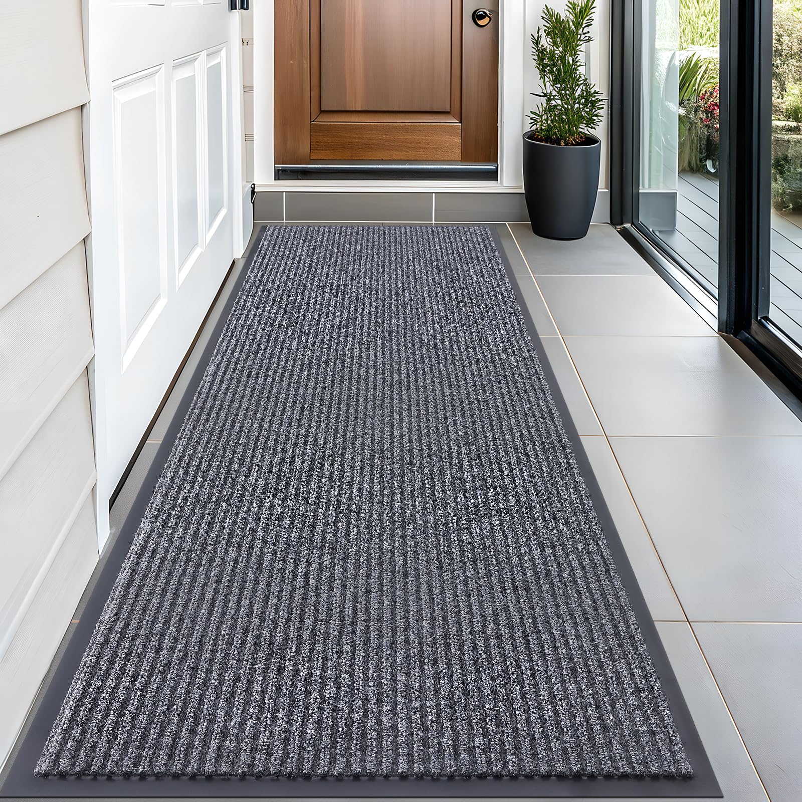 OLANLY Front Door Mat Indoor Outdoor Entrance, Waterproof Heavy Duty Doormat, Fade Resistant, Low Profile, Easy Clean Patio Porch Welcome Floor Mats for Entry, 29.5x17, Beige — view 112