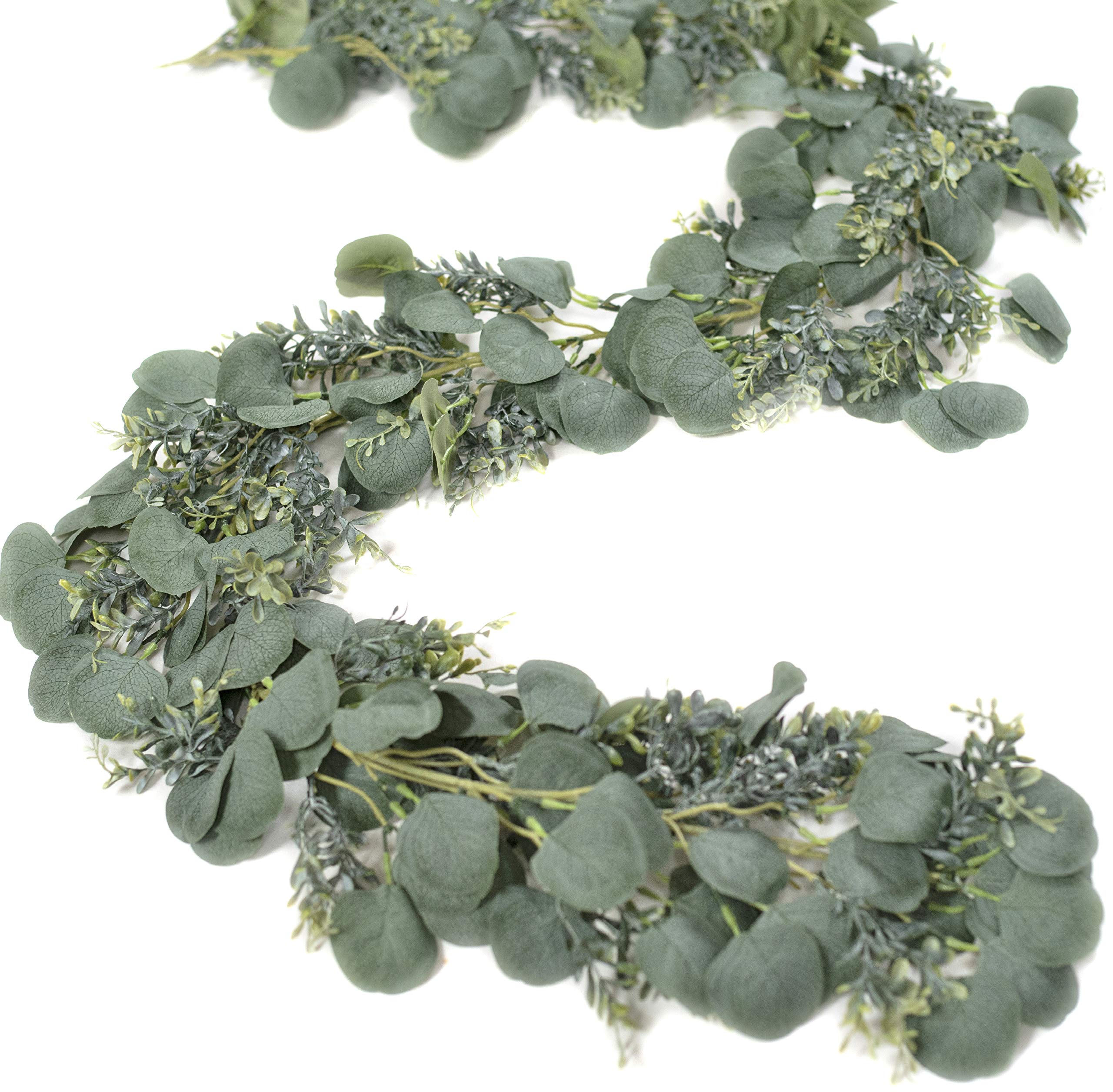 Buy Artificial Eucalyptus Garland, Fake Vine, 6.5' Long Faux Eucalyptus