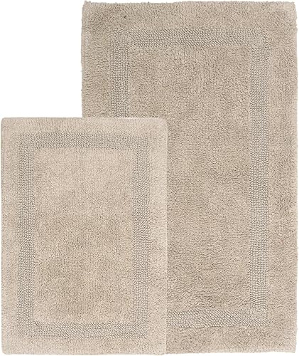 Miniatura 14 de WOVEN ST. Alfombra de baño de algodón con mechones Alfombra de área para spa, tocador, ducha, baños principales Textiles absorbentes de agua