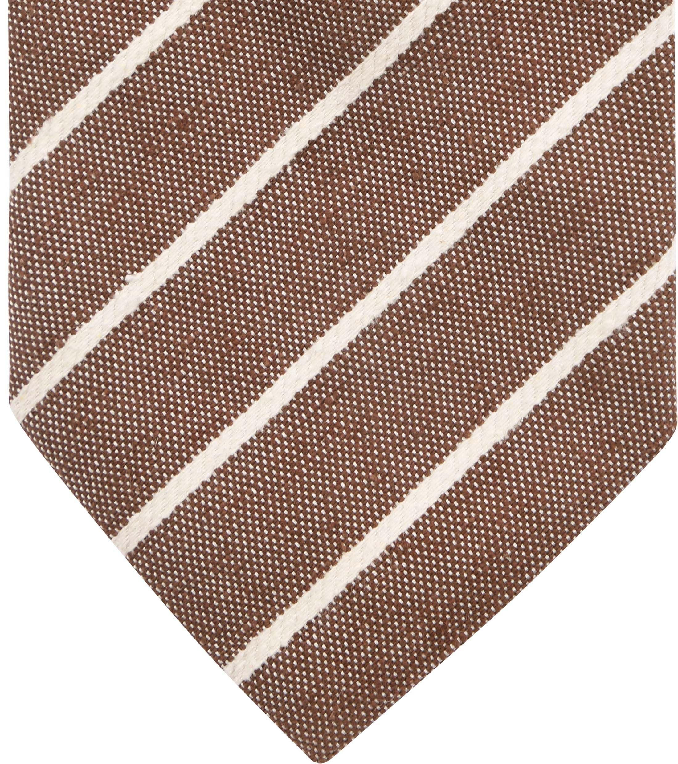 Suitable Krawatte Leinen Streif - Herren - Bekleidung