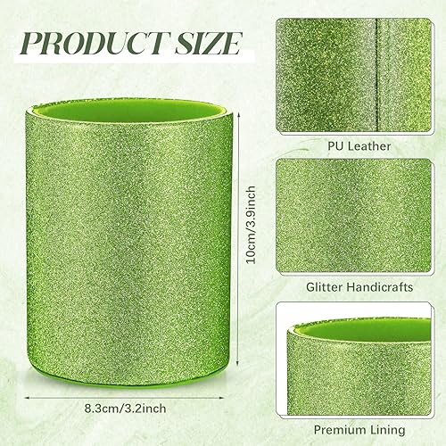 Miniatura 2 de Sabary 8 bolígrafos con soporte para bolígrafo para escritorio, con diamantes de cristal con brillantina, organizador de escritorio, bonitos