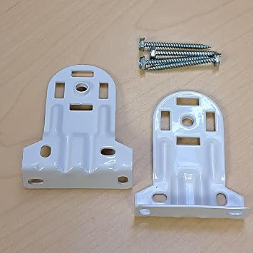 1pair Rollease Brackets with Screws. Fit Skyline Hook Mount Clutch for Roller Shades. SLB660, SLB680, SLB690 White Ribbed SLB680, 2.0" Projection