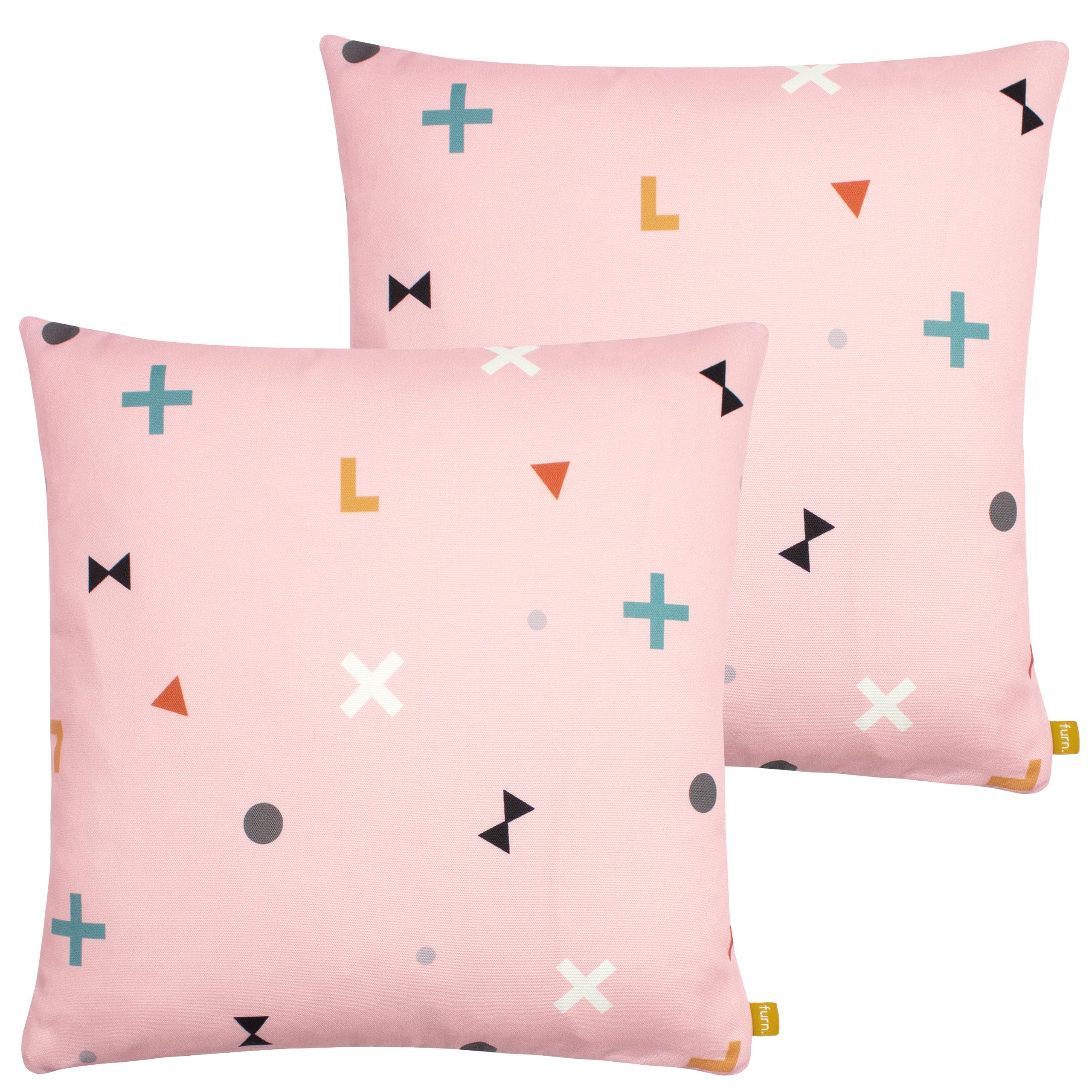 furn. Bitsa Recycled Feather Filled Cushion - Twin Pack