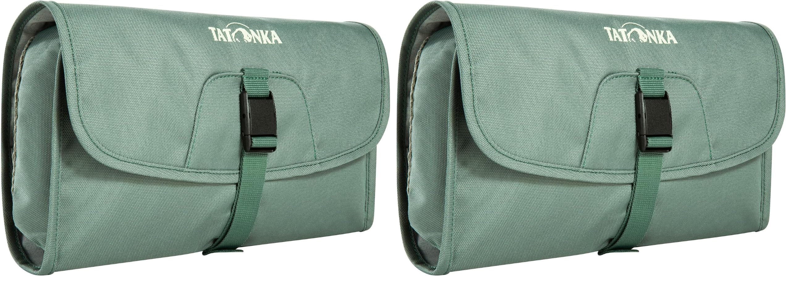 Tatonka Small Travelcare Kulturbeutel - Flache Waschtasche zum Aufhängen mit Fächern und Spiegel (Packung mit 2)