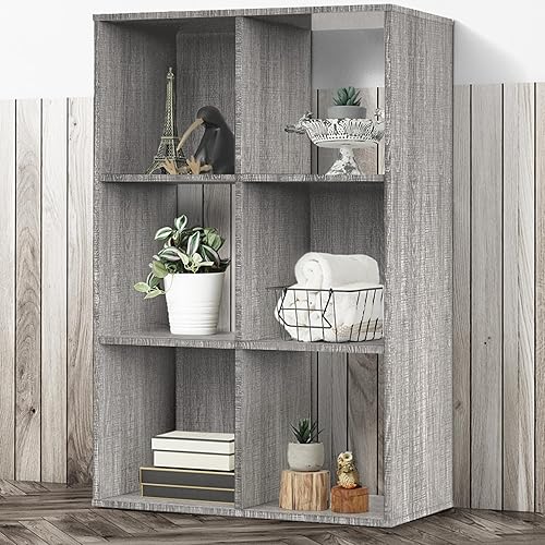 Miniatura 61 de Fencer Wire Estante organizador de almacenamiento de cubos de 11 pulgadas con parte posterior, con borde exterior, divisor de estantes de gris