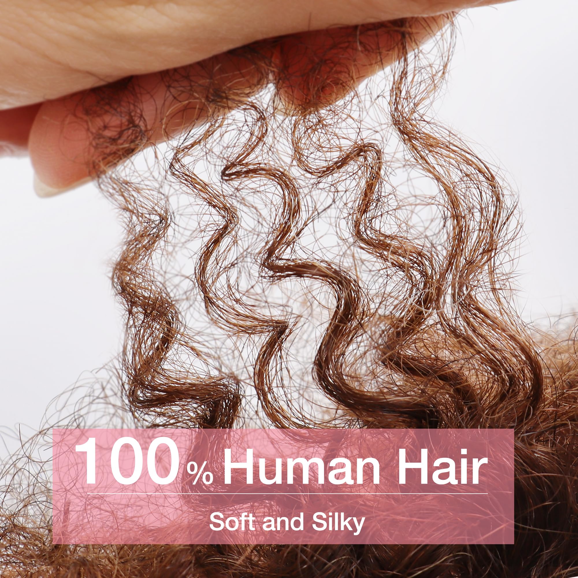 Afro-Puppenkopf mit gelocktem Kopf, 100 % Echthaar, 25,4 cm, für Friseure, Flechten, Üben, Haarstyling, mit Klemmhalter, Braun