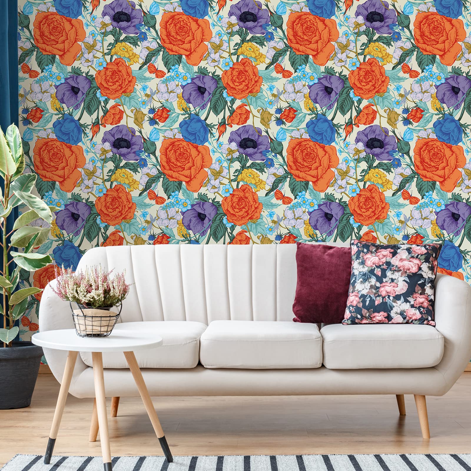 Badkamer behang Pauw in klassieke botanische tuin (op maat