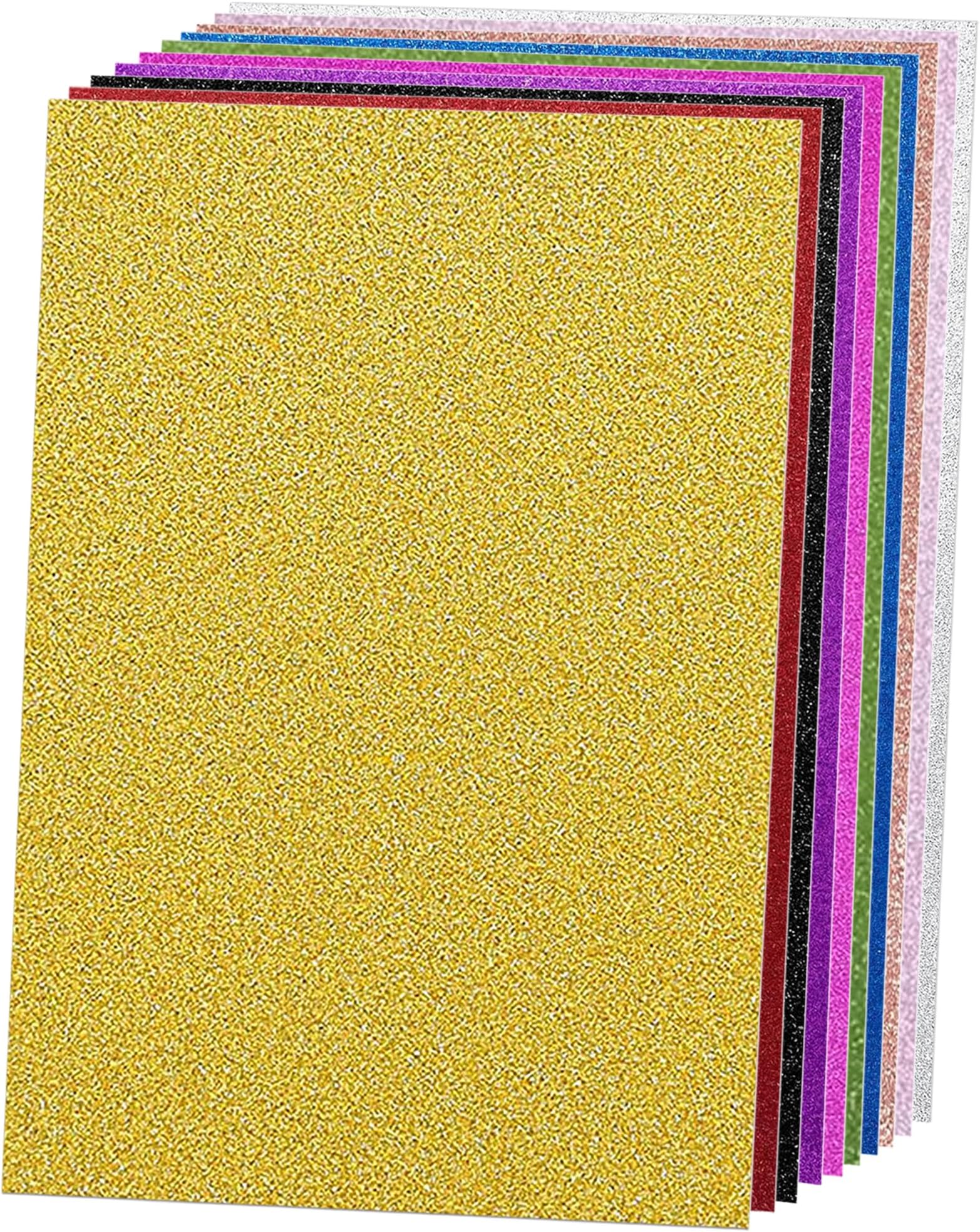 SALEMAR 250 GSM Glitter Cardstock Glitter Paper, Green