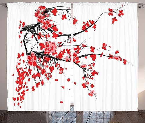 Vista 69 de Ambesonne Cortinas grises y aguamarina, universo tradicional degradado con arte tribal geométrico de mandala, cortinas de ventana para sala de Aqua