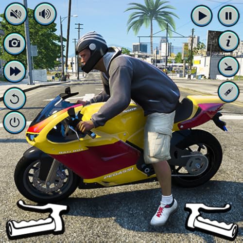 tráfico de motos extremas, carreras de motos en carretera, mundo abierto, motociclista, carreras de tierra, juego de acrobacias en 3D