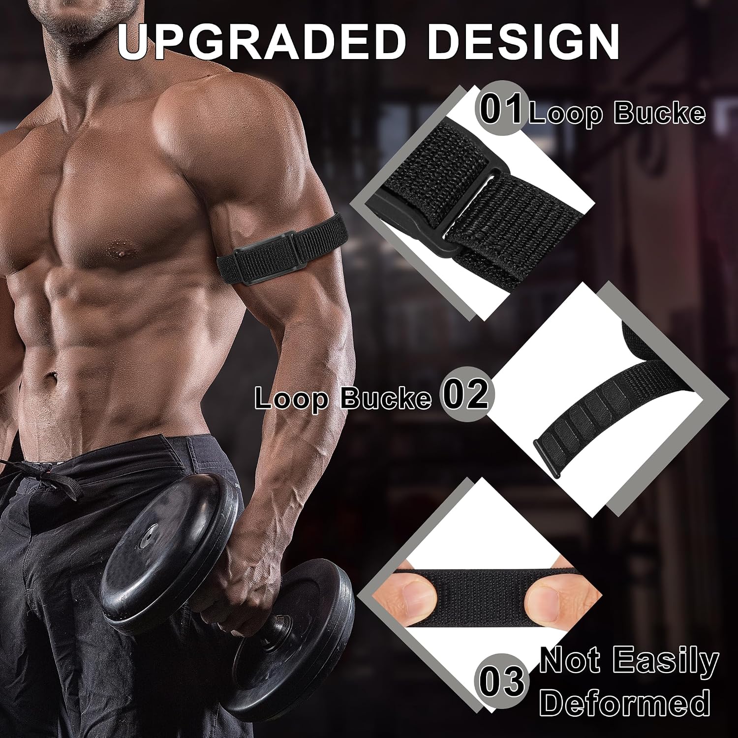 Sport Nylon Compatible with Whoop 4.0 Bicep Band, Adjustable Fitness Ankle/Arm Band with Protective Case, Adjustable Solo Loop Strap for Women Men image 2