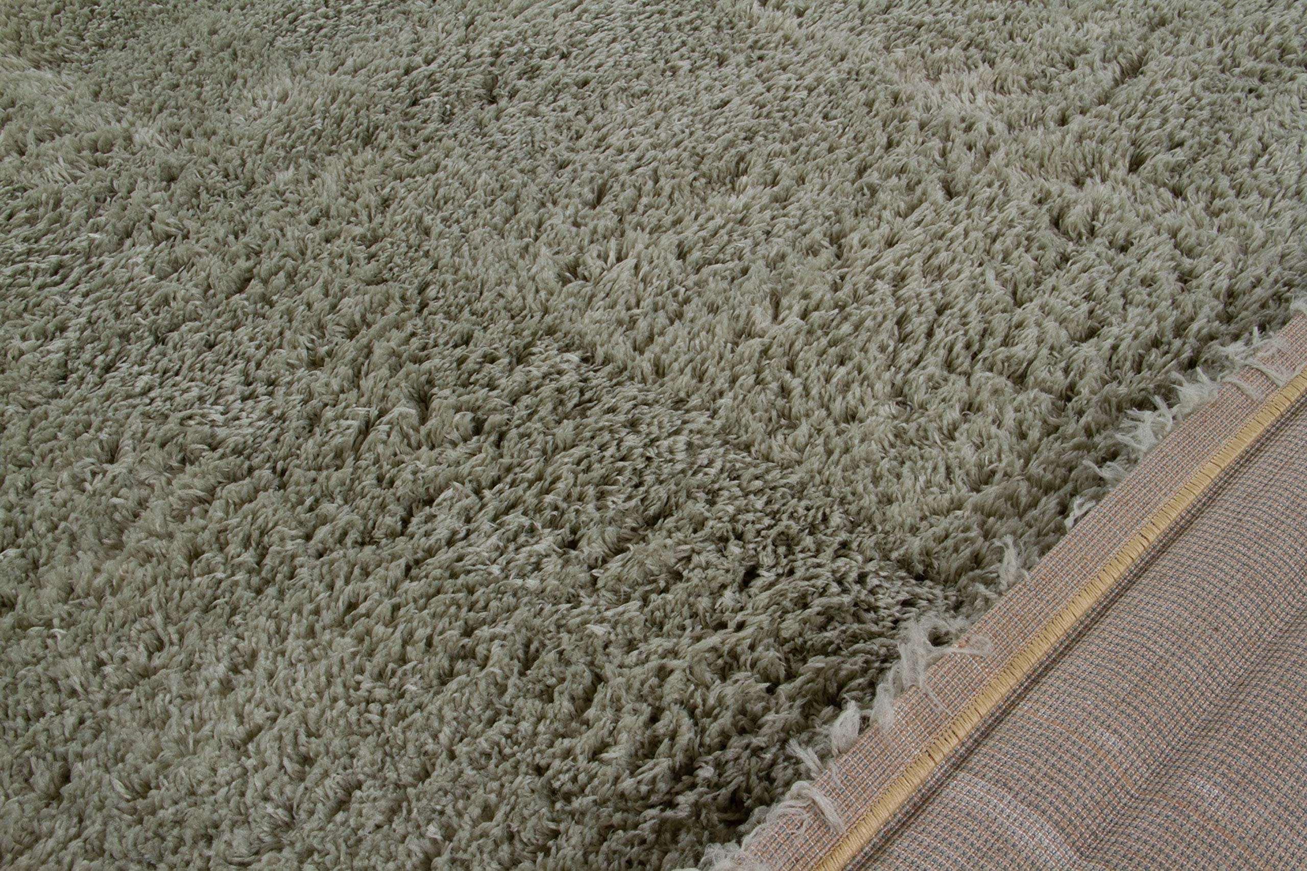 Tappeto Shaggy Supersoffice a Pelo lungo 4.5 cm - Tappeto ideale per SoggiornoSalottoCamera da Letto - Colore: Salvia - Dimensioni: 200 x 300cm