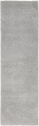Miniatura 3 de Unique Loom Studio Colección Solid Shag - Alfombra de área moderna urbana, súper suave y de felpa (2 pies 0 pulgadas x 6 pies 7 pulgadas, pasillo,