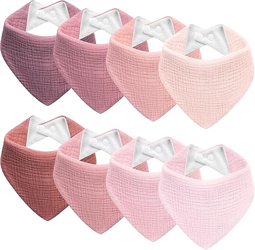 Miniatura 10 de Baberos de muselina para bebé, baberos de bandana para babeo para bebés niñas y niños, recién nacidos, niños pequeños, babeo y dentición Azul