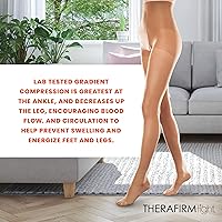 Vista 6 de Therafirm - Pantimedias para mujer (15-20 mmHg) de compresión suave