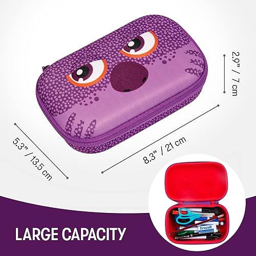 Miniatura 9 de ZIPIT Wildlings - Estuche para lápices, caja para lápices, caja de almacenamiento, bolso de almuerzo, mochila, Azul