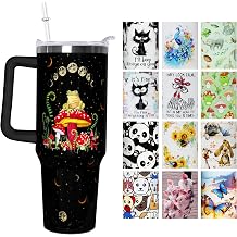40 oz Stainless Steel Tumbler with Handle Straw & Lid - Frog Lover Cute Tumbler Cup Travel Coffee Mug - Gifts for Women & Girls