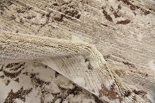 Miniatura 12 de Unique Loom Rushmore Collection - Alfombra tradicional blanca tono sobre tono marrón chocolate (4 pies x 6 pies)