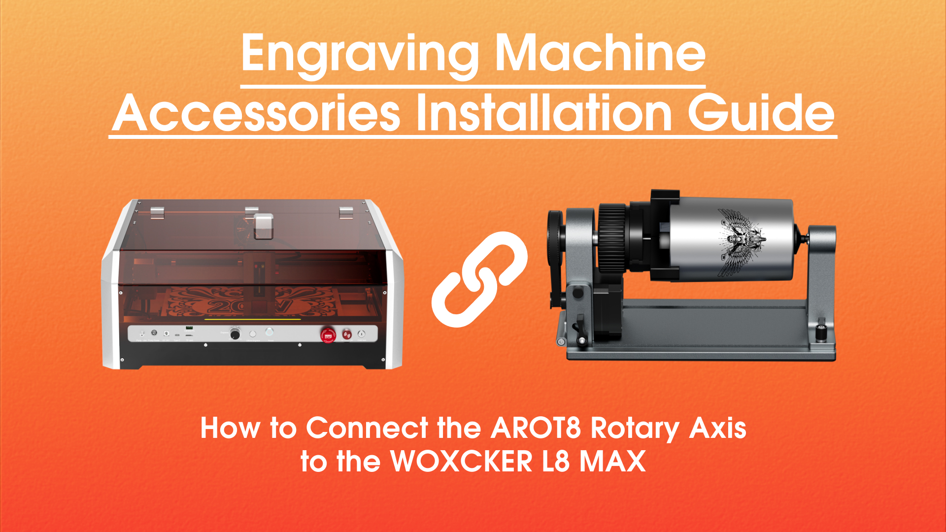 Watch Arot 8 Rotary Roller Connection for L8max Laser Engraver on