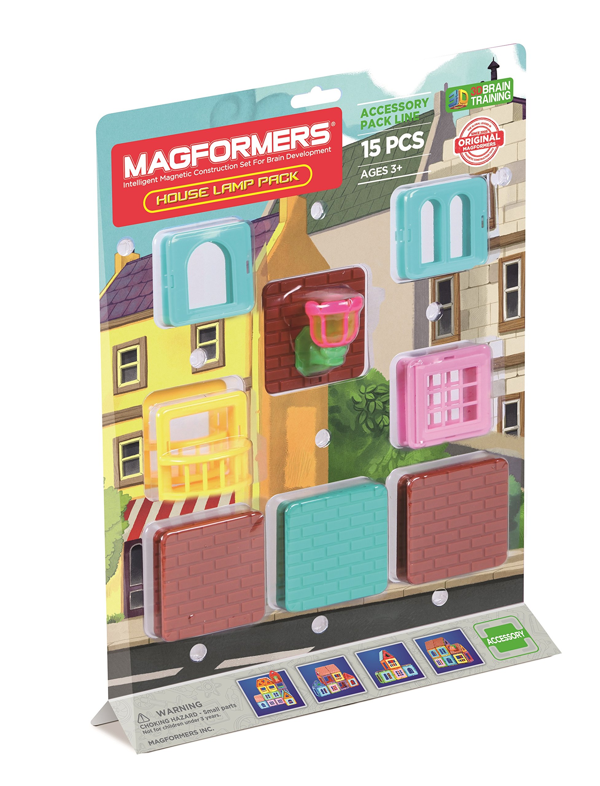 MAGFORMERS 278-08 Magnetisches Konstruktionsspielzeug – 12 Mega-Quadrate In 4 Farben – Kompatibel Mit Allen Original-Magformers-Teilen – Ab 3 Jahren