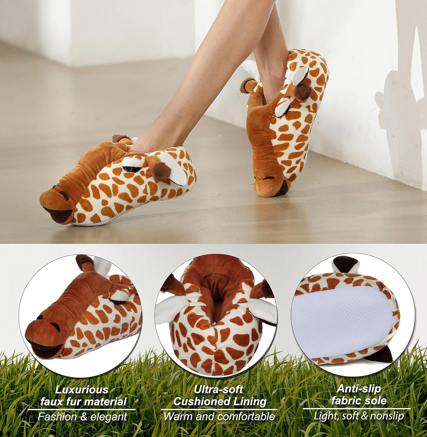 Onmygogo Fuzzy Winter Animal Slippers for Men and Women - Image 5