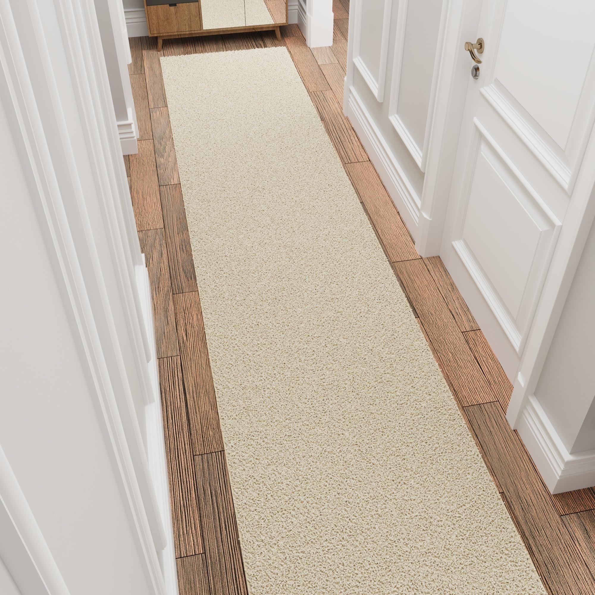 Ottomanson 3 x 12 Shaggy Runner Rug - Plush Cozy Non-Slip Carpet for Bedroom Living Room Bathroom Entryway