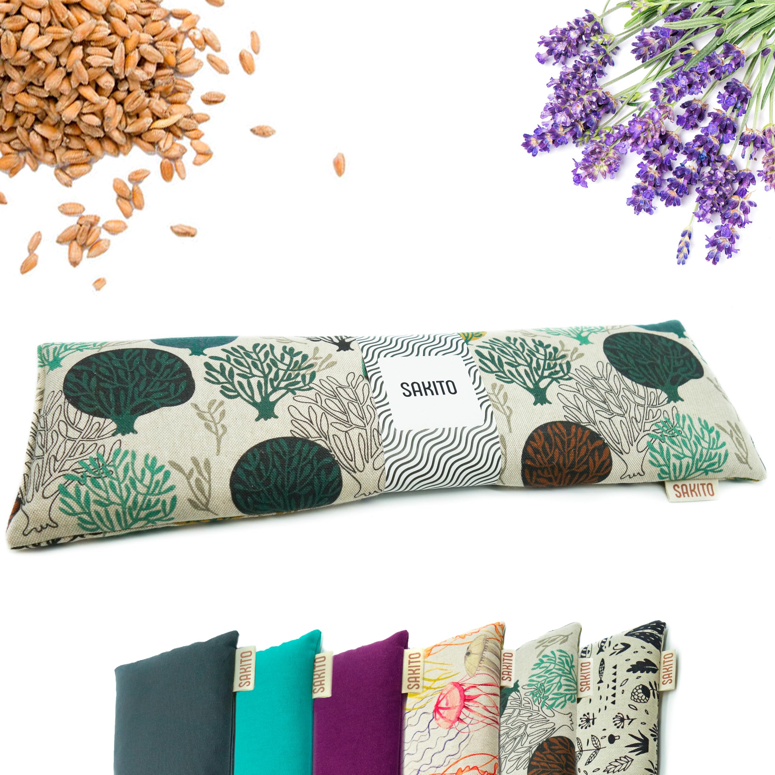 Cuscino Termico Microonde (43x12 cm) - Sollievo Naturale per Dolori Cervicali, Lombari e Mestruali, Uso a Caldo o a Freddo - Elevata Ritenzione del Calore - Profumo di Lavanda