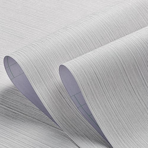 Miniatura 5 de Haimin Papel tapiz texturizado de tela de 24 x 393 pulgadas, papel de contacto de tela, papel de pared texturizado de lino con textura,