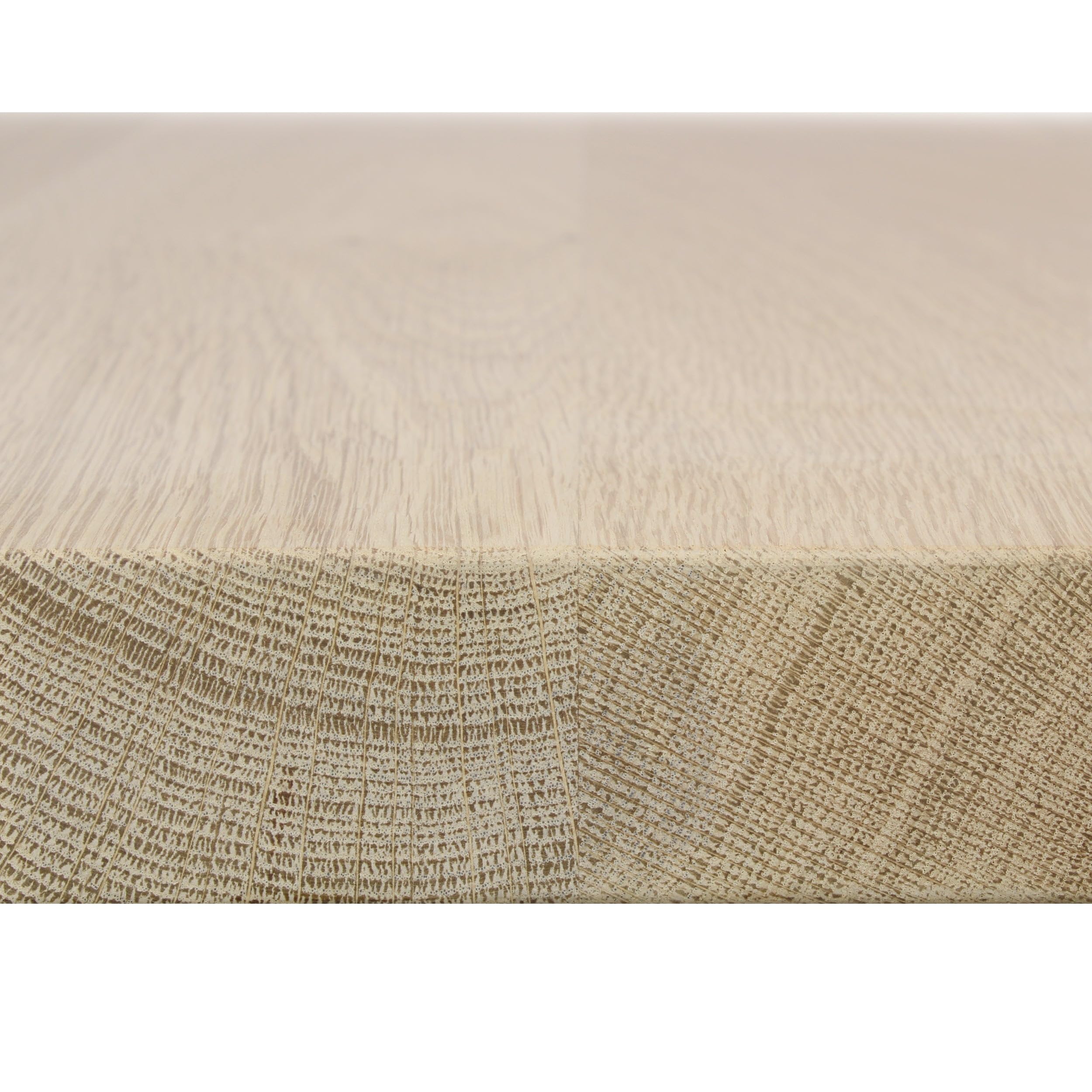 Natural Goods Berlin 1x Lavabo Oak, Madera Maciza de Roble, Lavabo sobre encimera para baño, tablón de Madera auténtica, Borde Natural, Montaje en Pared, Bricolaje (100 x 50cm)