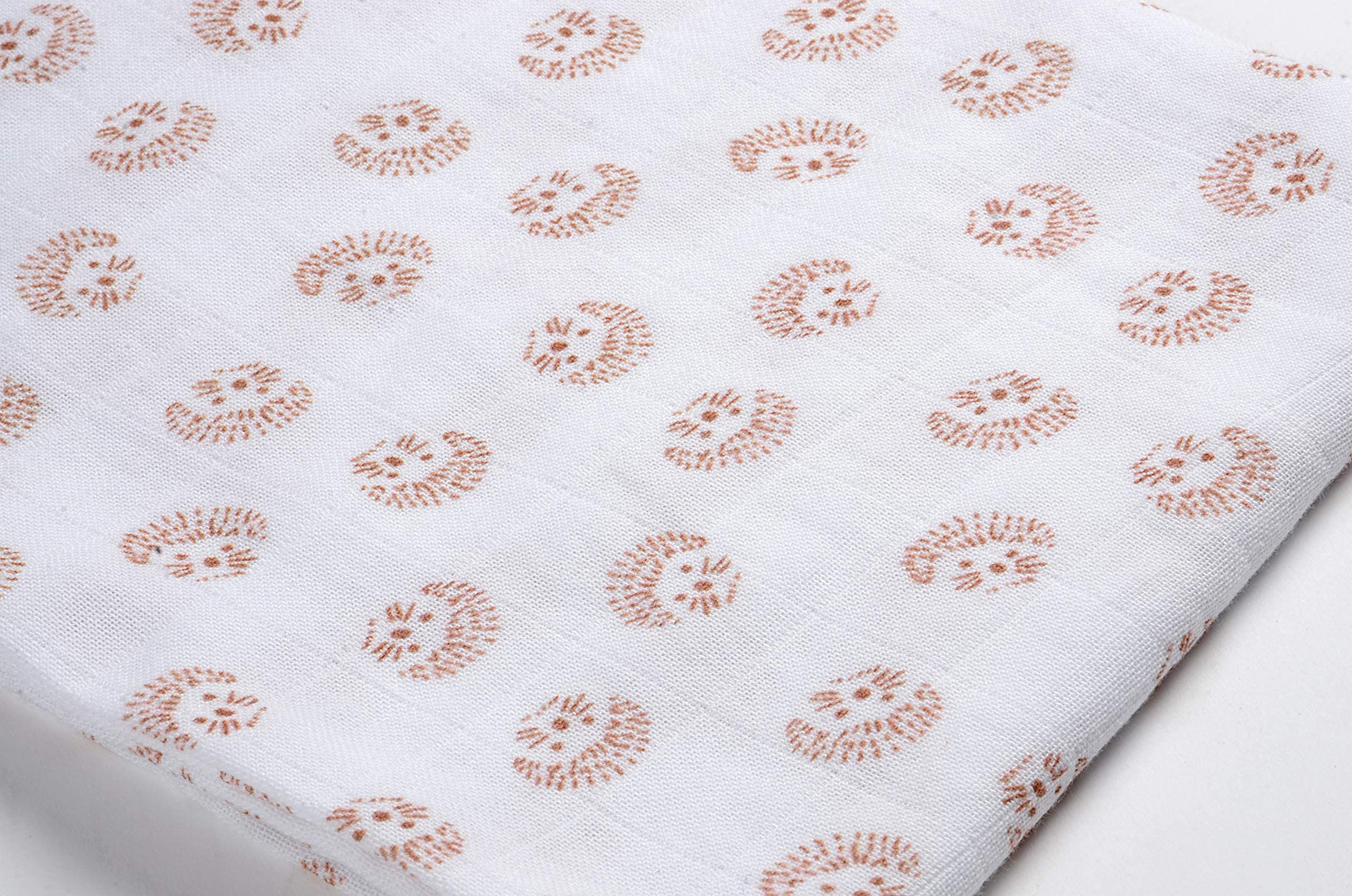 BÉABA, Lot de 3 Langes Bébé, Mousseline de Coton Biologique, Multi-usages : Bavoir, Couverture nomade, Doudou, Ultra doux, Respirant, 70x70, Ecologique et Sain, Motif Hérisson
