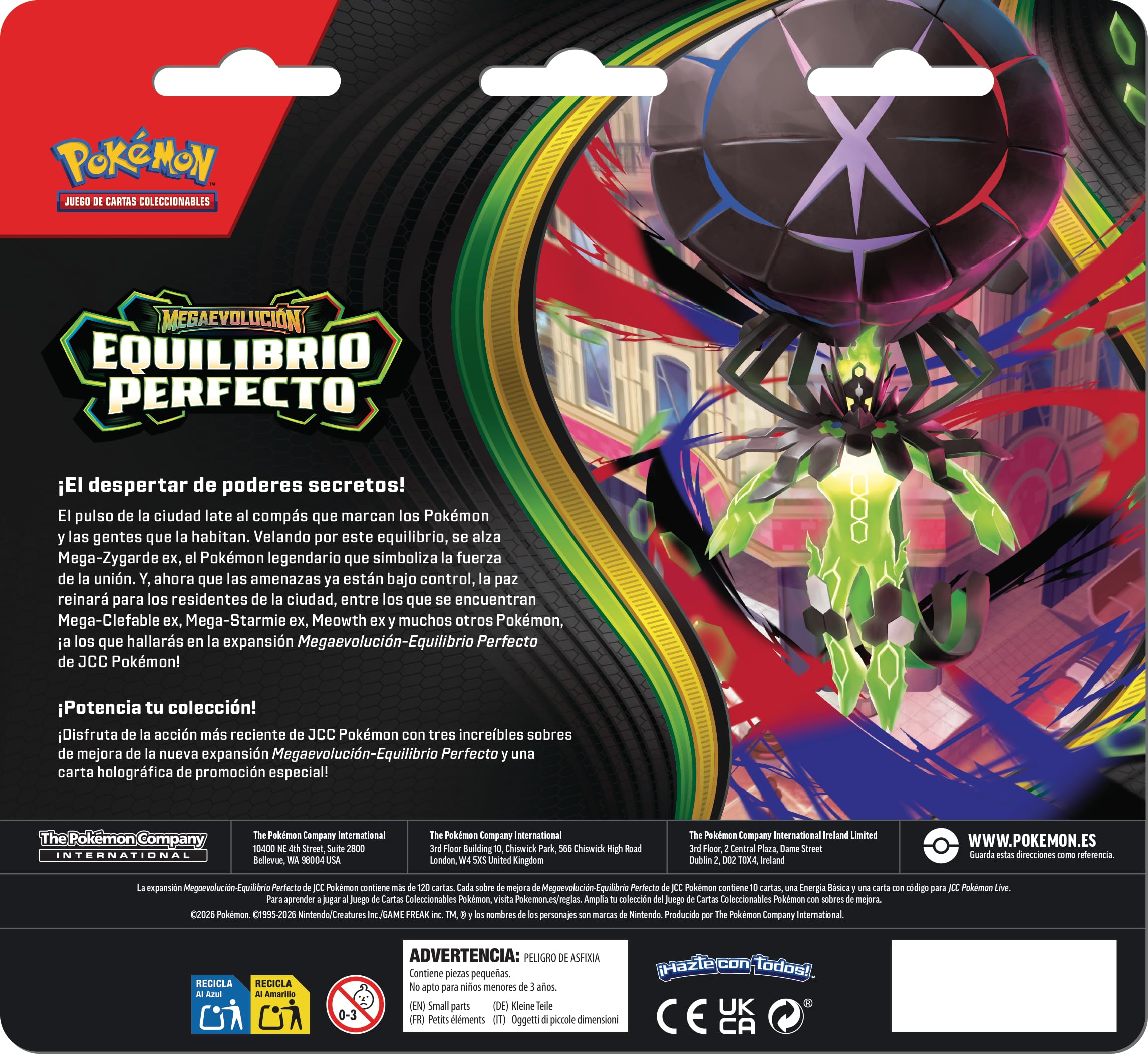 Pokémon: Blíster de 3 Sobres de Mejora de Megaevolución-Equilibrio JCC Pokémon (1 Carta holográfica de promoción y 3 Sobres de Mejora) — view 2
