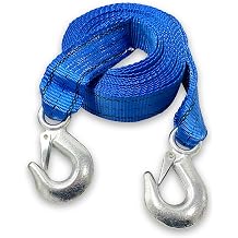 HFSR Heavy-Duty Tow Strap with Hooks | 10,000-Pound Capacity | Woven Polyester Webbing | HD Truck Recovery, ATV Towing, Vehicle Rescue | Reliable Tow Rope Versatile Applications 2inch X 20FT Blue