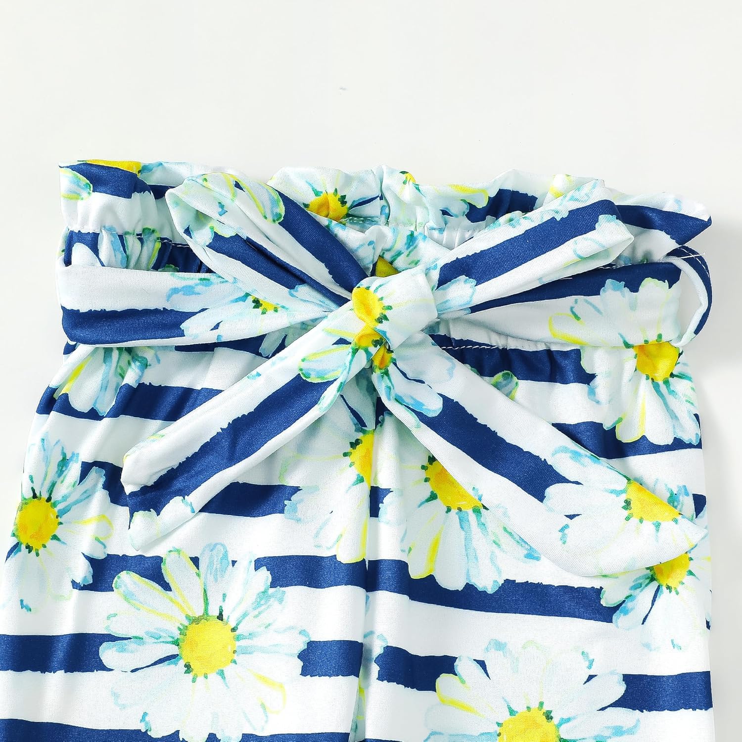 Kucnuzki Toddler Baby Girl Clothes Short Sleeve Ruffle Shirt Floral Pant Set 2 Piece Outfits For Girls Cute Clothing Set - Image 5