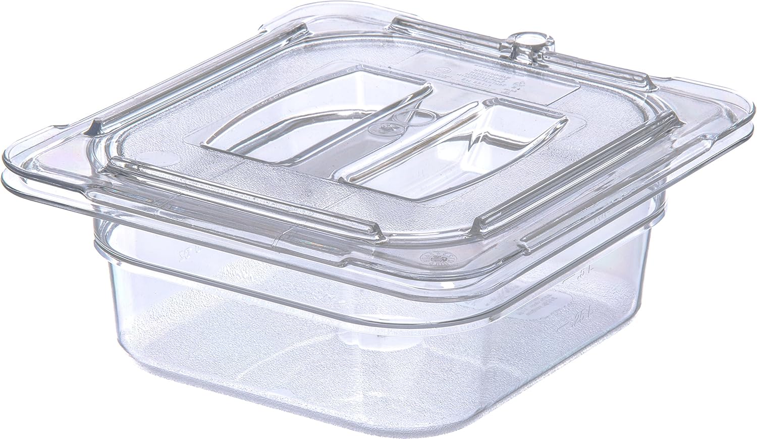 Carlisle FoodService Products Storplus 1/6 Size Universal Food Pan Lid with Molded Handle for Catering, Buffets, and Restaurants, Polycarbonate, Clear - Image 8