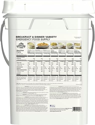 Miniatura 3 de Augason Farms Paquete variado de 4 galones para el desayuno y la cena para suministros de alimentos de emergencia comidas diarias cubo de 4 galones