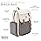 Parker Baby Diaper Backpack - Large Diaper Bag with Insulated Pockets, Stroller Straps and Changing Pad -Birch Bag - Cream