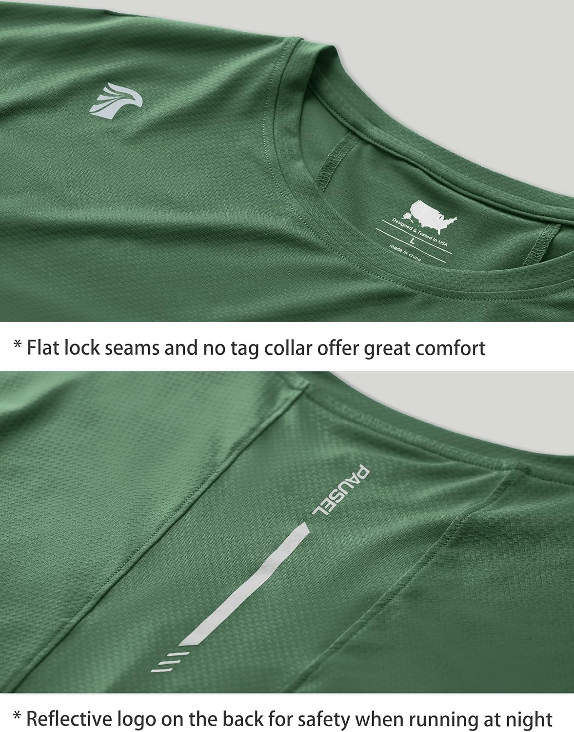 Men's UPF 50+ Sun Protection Athletic Shirts Short Sleeve Running Workout Gym Tshirts Quick Dry Swim Shirt for Rash Guard - Image 4