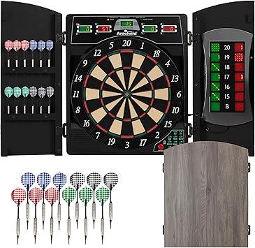 Arachnid Cricket Maxx 4.0 Electronic Dartboard Set, Black