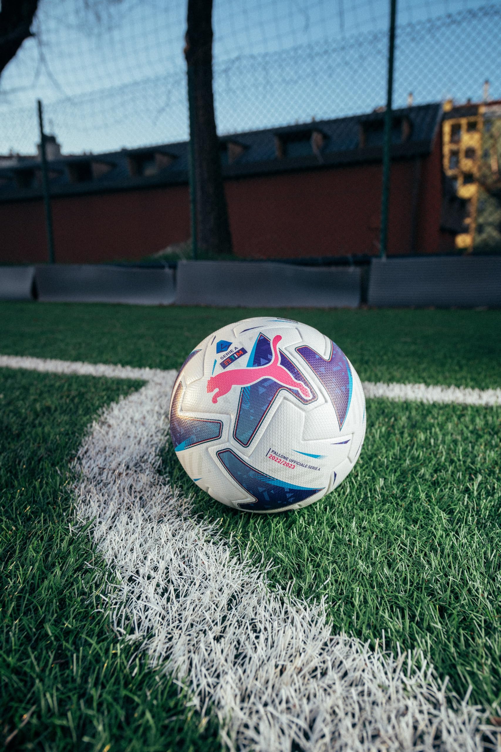 PUMA Serie A Orbita (FIFA Quality Pro) Box, Palloncino, White-Blue Glimmer-Sunset Glow