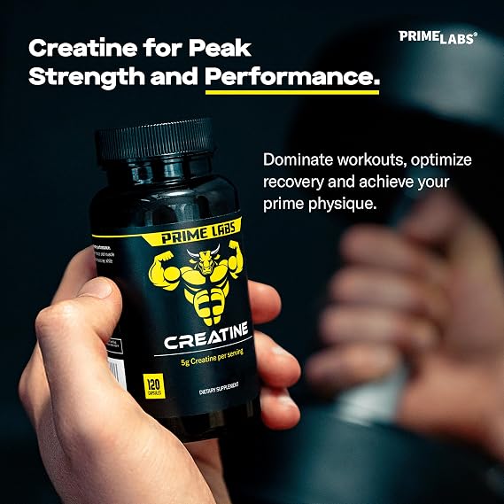 Prime Labs Creatine Monohydrate + Fadogia Agrestis Capsules