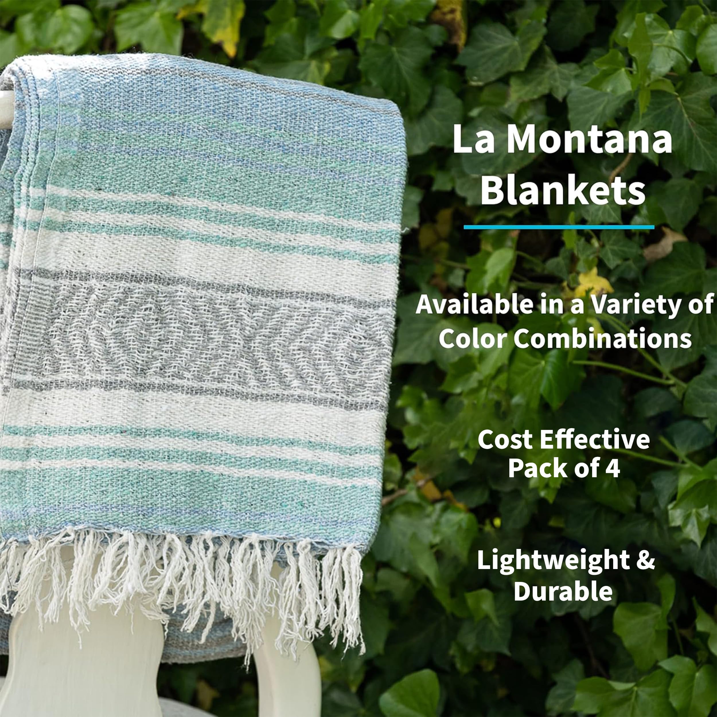 Amazon.co.jp: La Montana Mexican Blanket and Throw, 4 Pack, 74