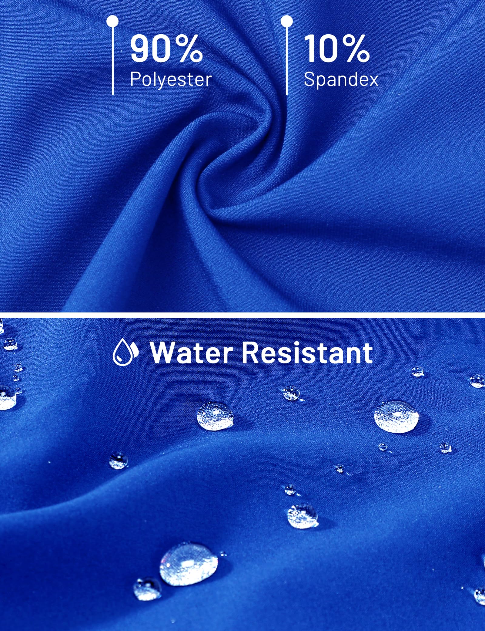 MIER Pantalones Cortos para Hombre de 3 Pulgadas, de Secado rápido, Ligeros, Resistentes al Agua, para Entrenamiento atlético, con Forro, Royal Blue 7.6Cm, L